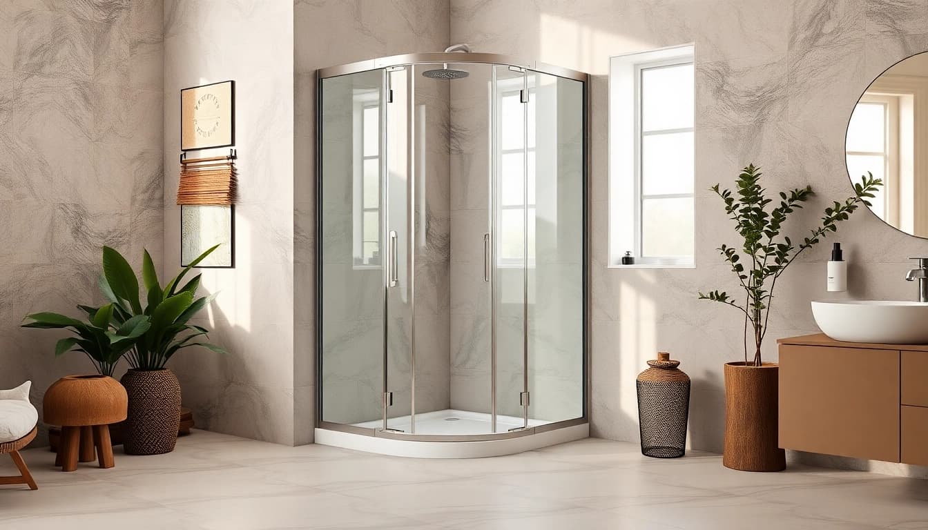 Genießen Sie die Eleganz der sonni Duschkabine 90x90 in einem modernen Badezimmer.