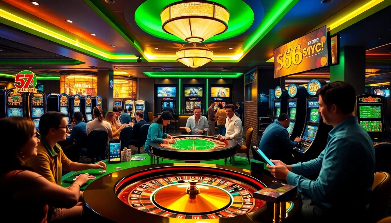 Exciting online gambling scene showcasing players at S666.nyc casino