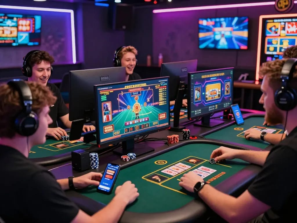Players enjoying a thrilling gaming experience on tg88 platform with vibrant atmosphere and modern equipment.