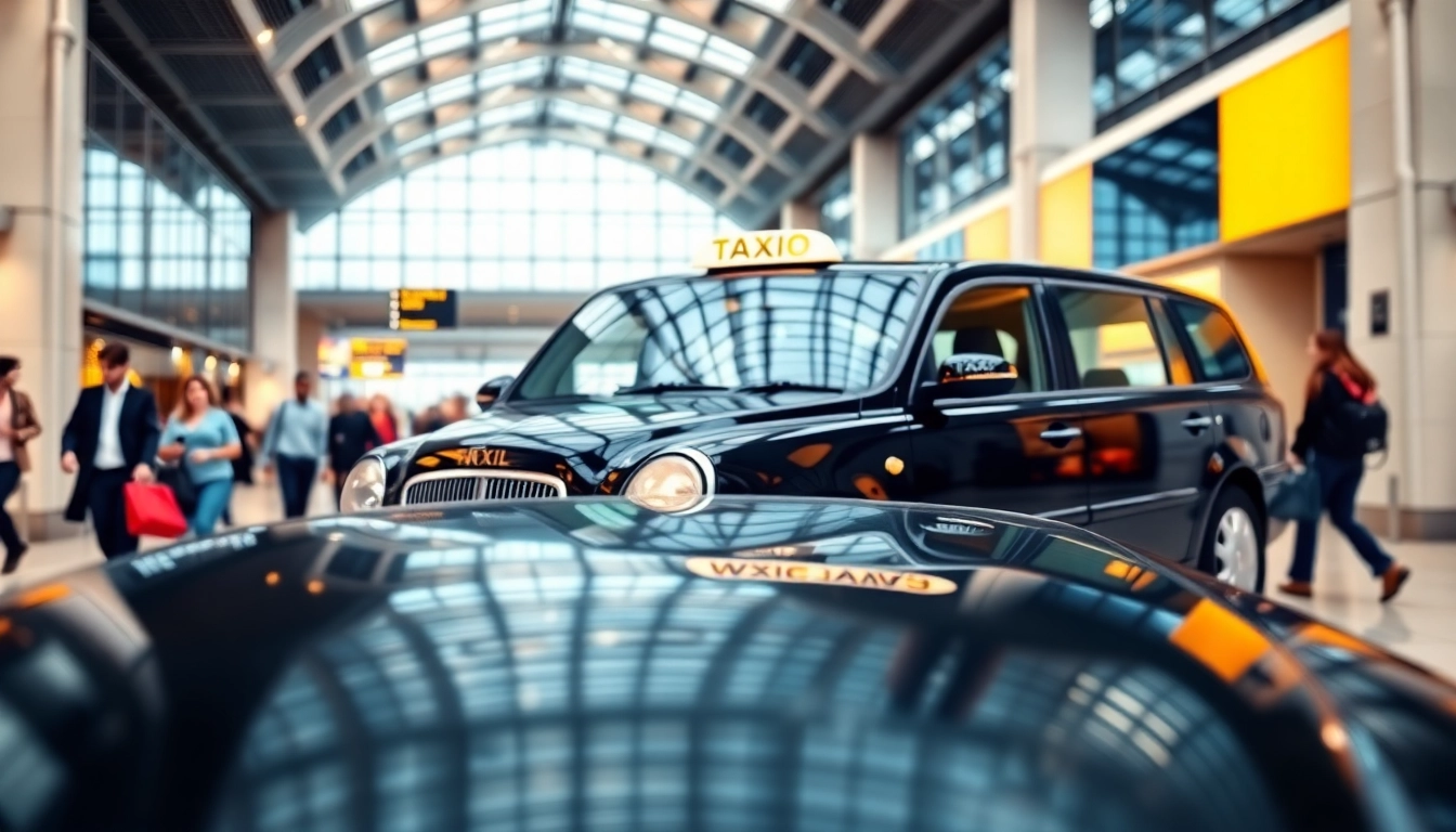 Taxi service providing swift transportation from London City airport with iconic London scenery.