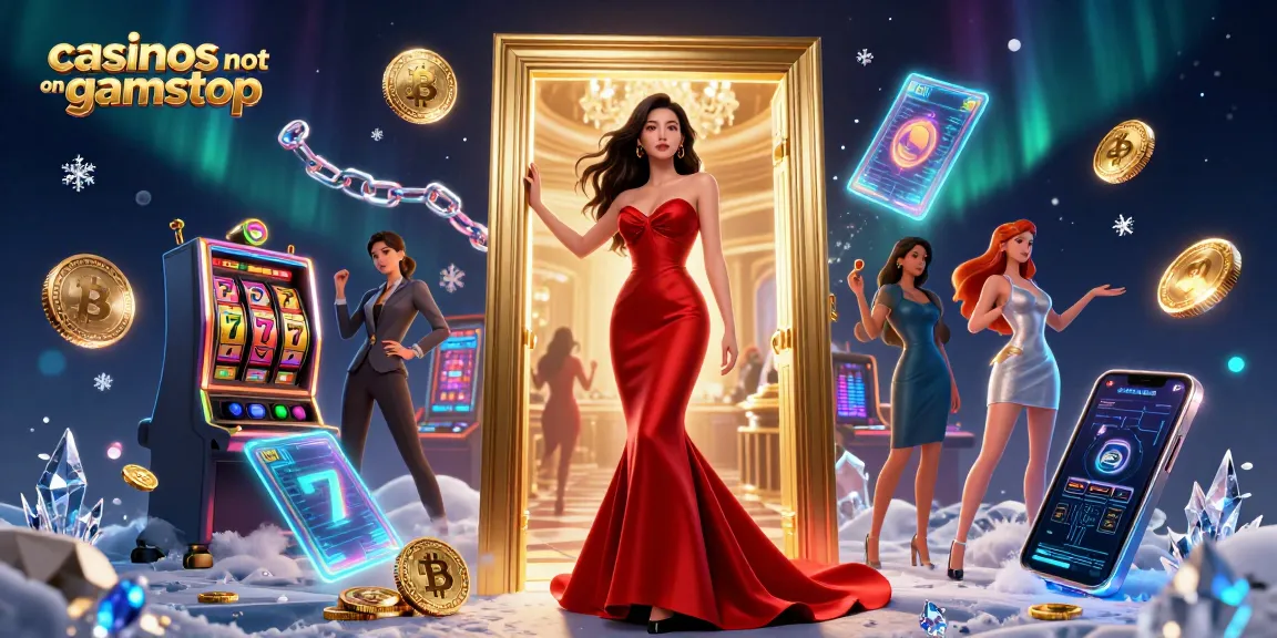 Experience casinos not on gamstop with a glamorous Asian woman in a luxurious casino setting.