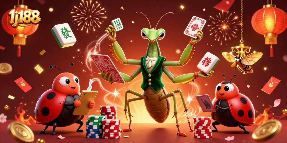 Experience the excitement of 1j188 casino with an engaging 3D illustration of animated characters and vibrant casino elements.