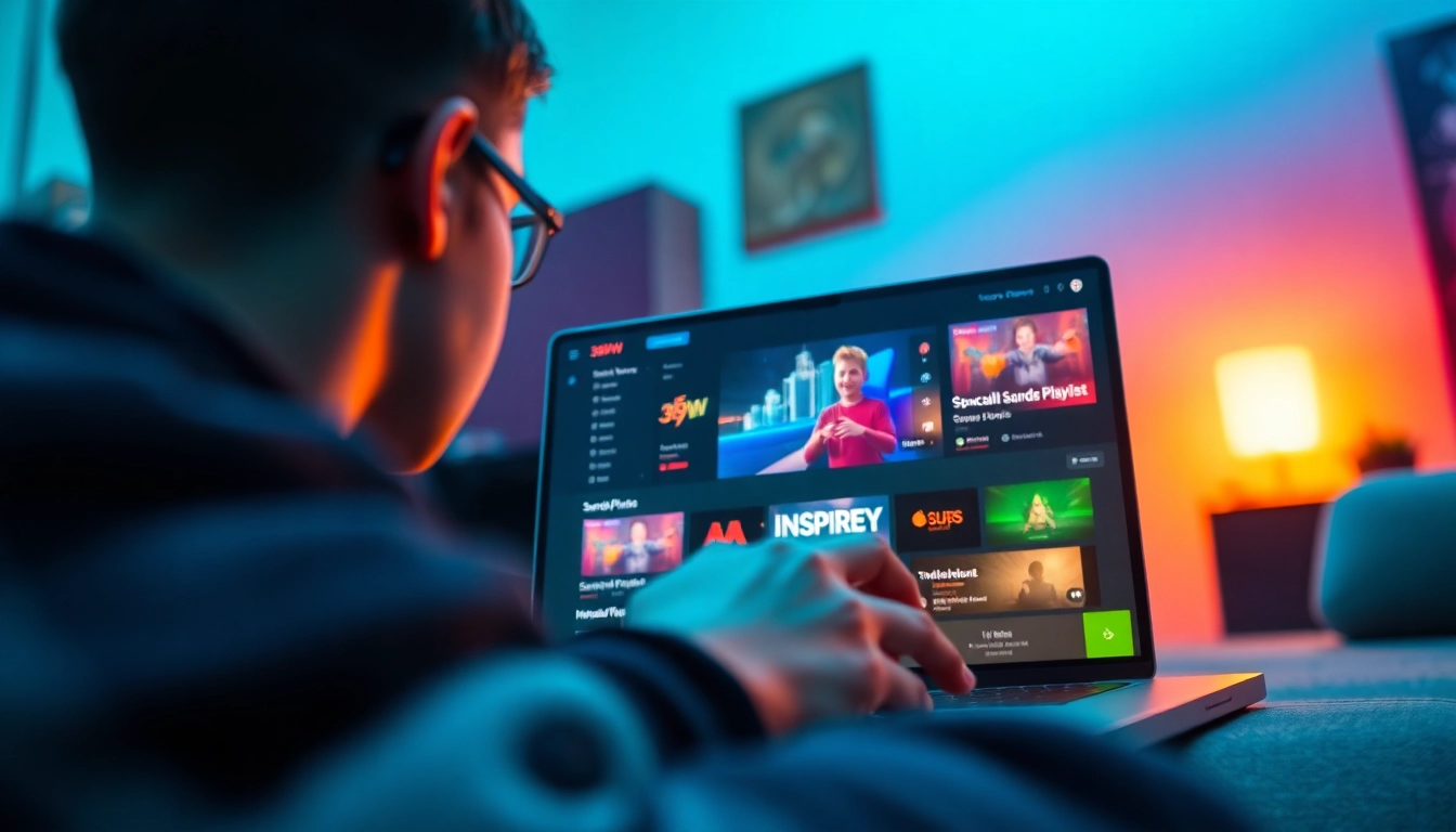 Interactive gaming scene showcasing the 399W platform on devices, inspiring creativity.