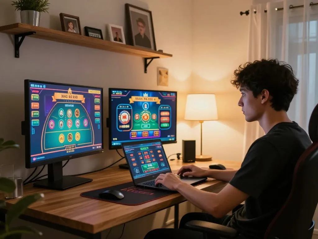 Engage with go8 đăng nhập while enjoying an online gaming session featuring casino games on a laptop.