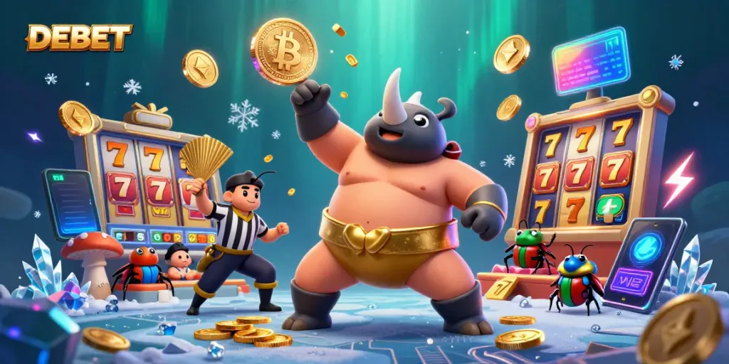 Win big at DEBET with thrilling casino action featuring a sumo beetle champion!