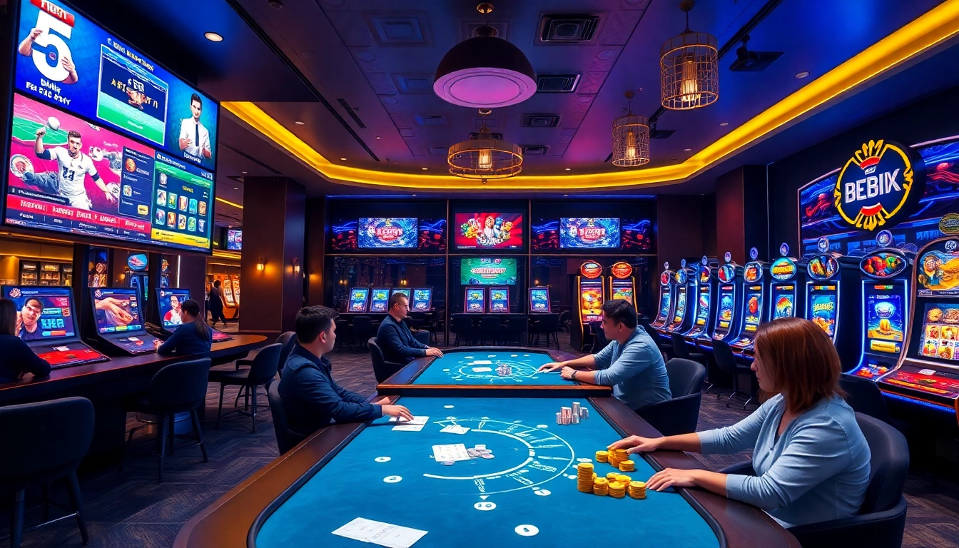 Dynamic online casino scene featuring ev88win.live with players engaged in gaming.