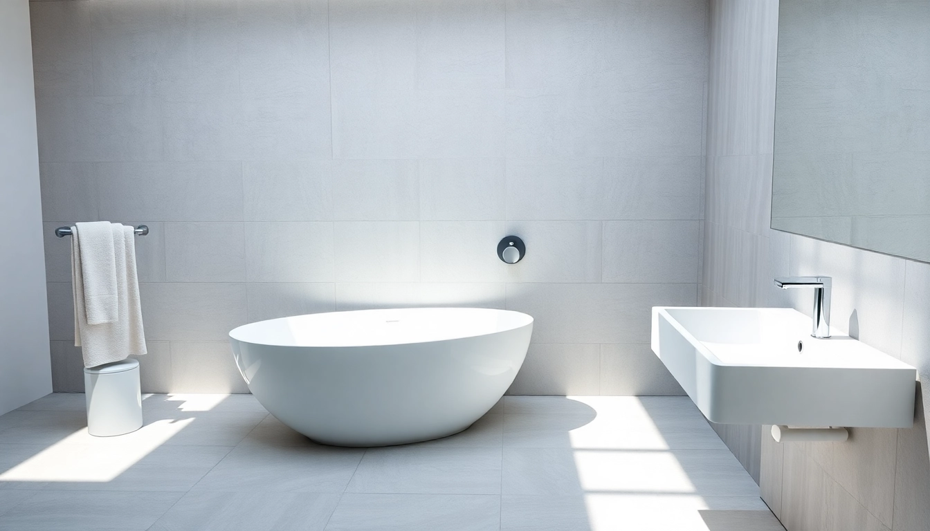 Erleben Sie modernste sonni sanitär Ausstattung in einem eleganten Badezimmer.