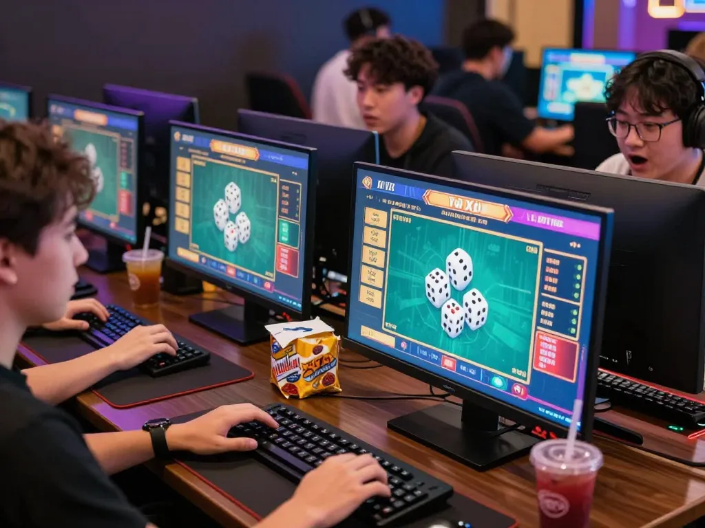 Players engaging in tài xỉu online, showcasing excitement and immersive gaming experience.