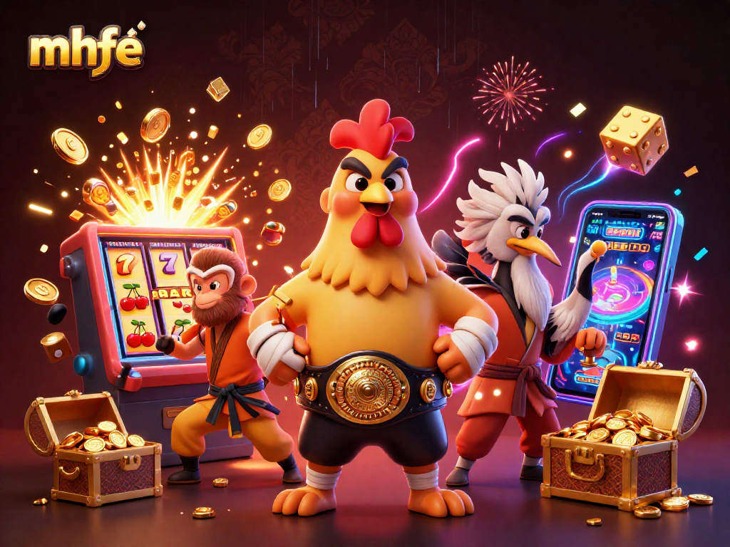 Experience exciting gameplay at mhfe with vibrant casino-themed characters and jackpot elements.