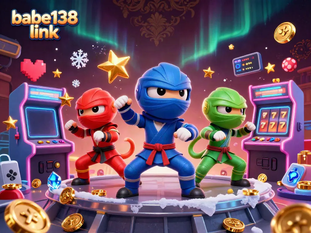 Tampilkan aksi menarik dengan brand "babe138 link" di kasino online yang penuh warna dan detail.