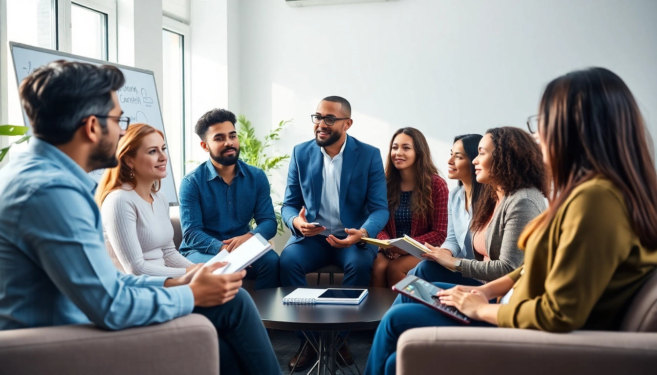 People discussing their ideal career options with a career coach