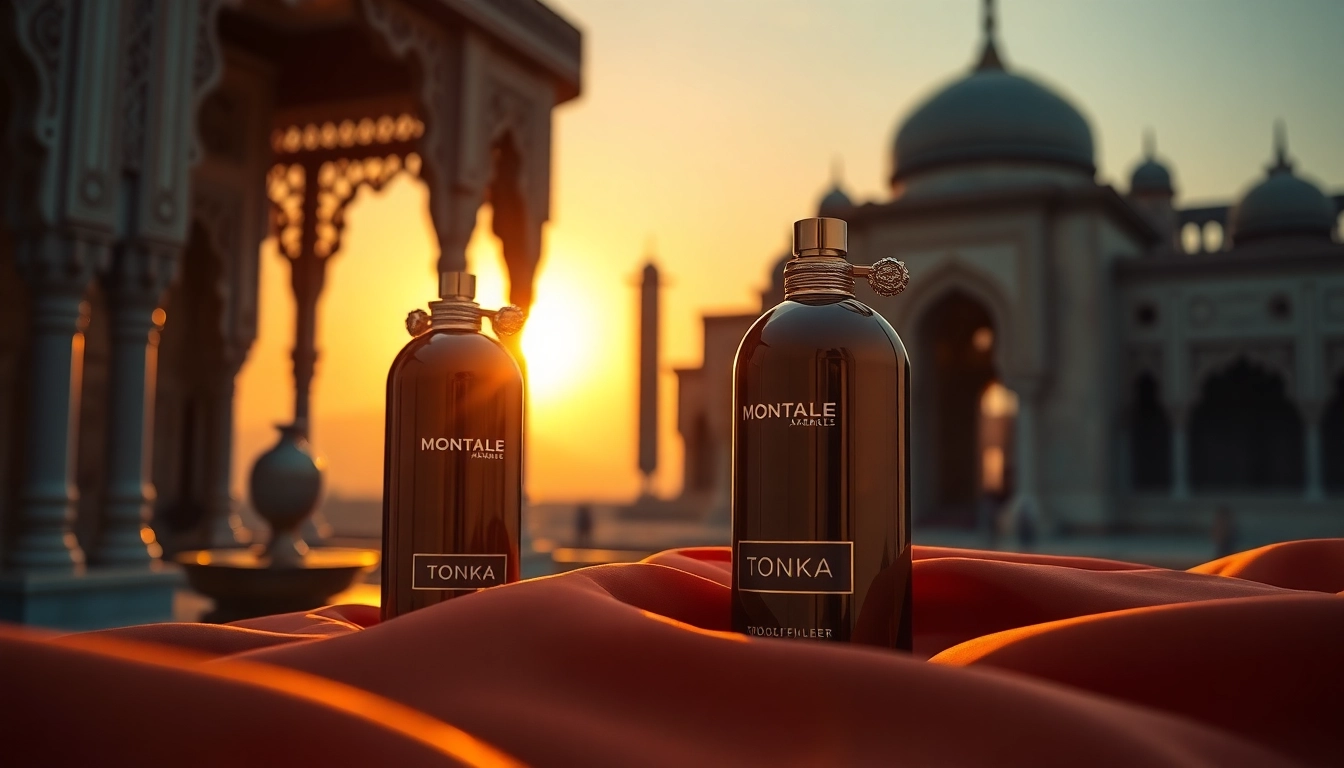 Experience the allure of Montale arabians tonka, a captivating fragrance showcased in a luxurious setting.