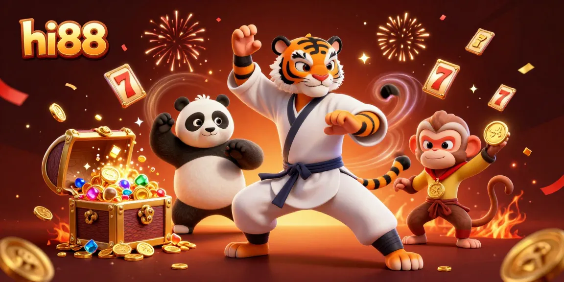 Engage with hi88's thrilling gaming experience amidst vibrant casino elements.