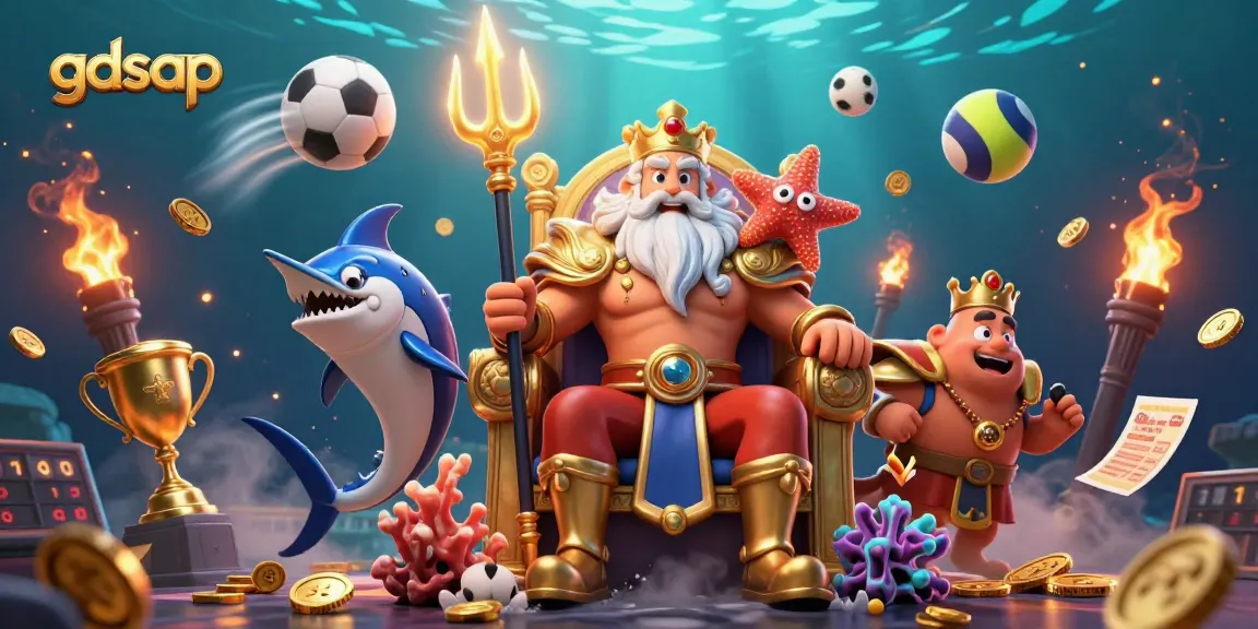 Experience the vibrant gdsap casino scene filled with sea king Neptune and dynamic sports elements.