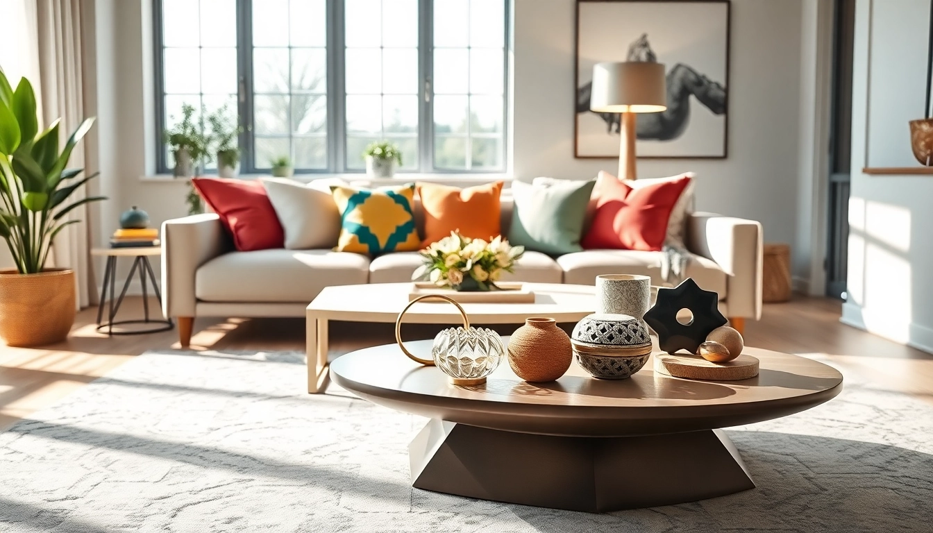 Furniture Accessories Supplier showcasing elegant decor in a contemporary living space.