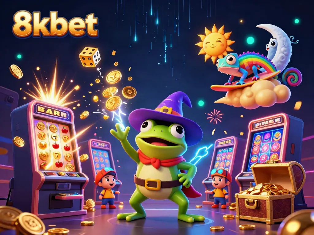 Experience the excitement of winning with 8xbet through a magical storm of coins and vibrant casino elements.