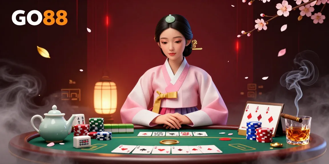 Experience high-stakes gambling action at GO88 with interactive poker scenes and vibrant game elements.