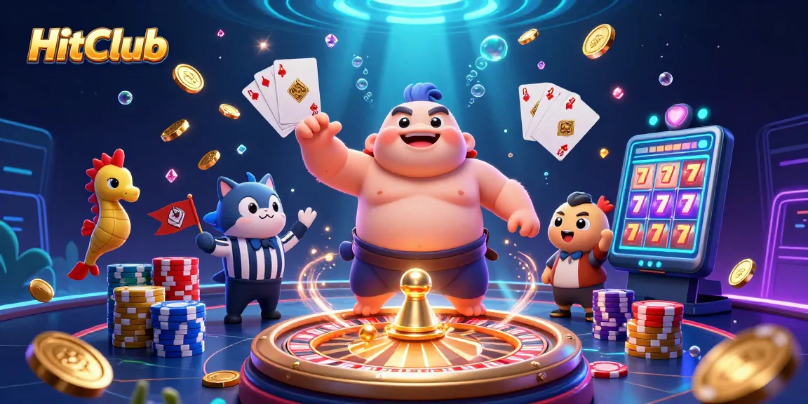 Experience the vibrant underwater gaming world of HitClub with cascading coins and thrilling action.